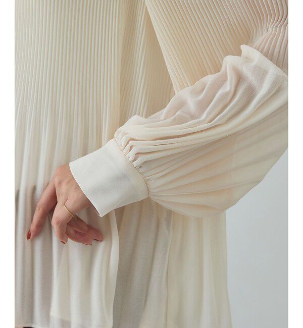 ROPE「プリーツデザインブラウス/イージーケア」|シャツ・ブラウス|