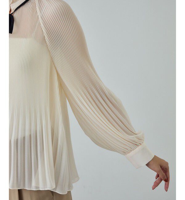 ROPE「プリーツデザインブラウス/イージーケア」|シャツ・ブラウス|