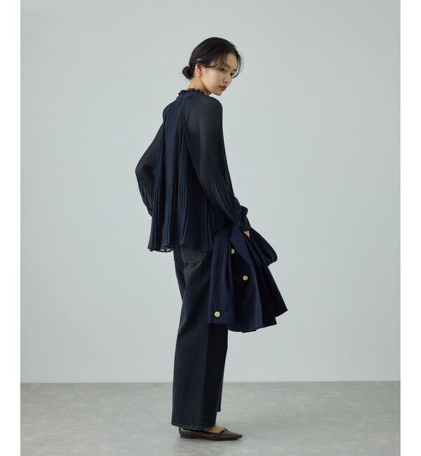 ROPE「プリーツデザインブラウス/イージーケア」|シャツ・ブラウス|