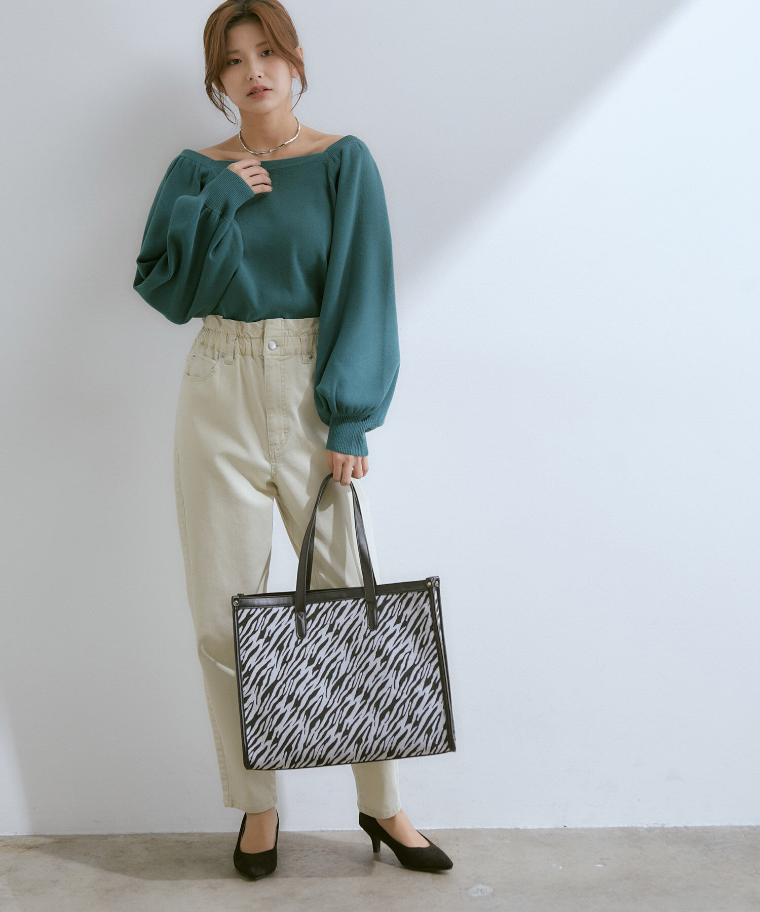 vis-a-vis「【WEB限定】前後2WAYスクエアネックニット【セットアップ対応】」|ニット・セーター|