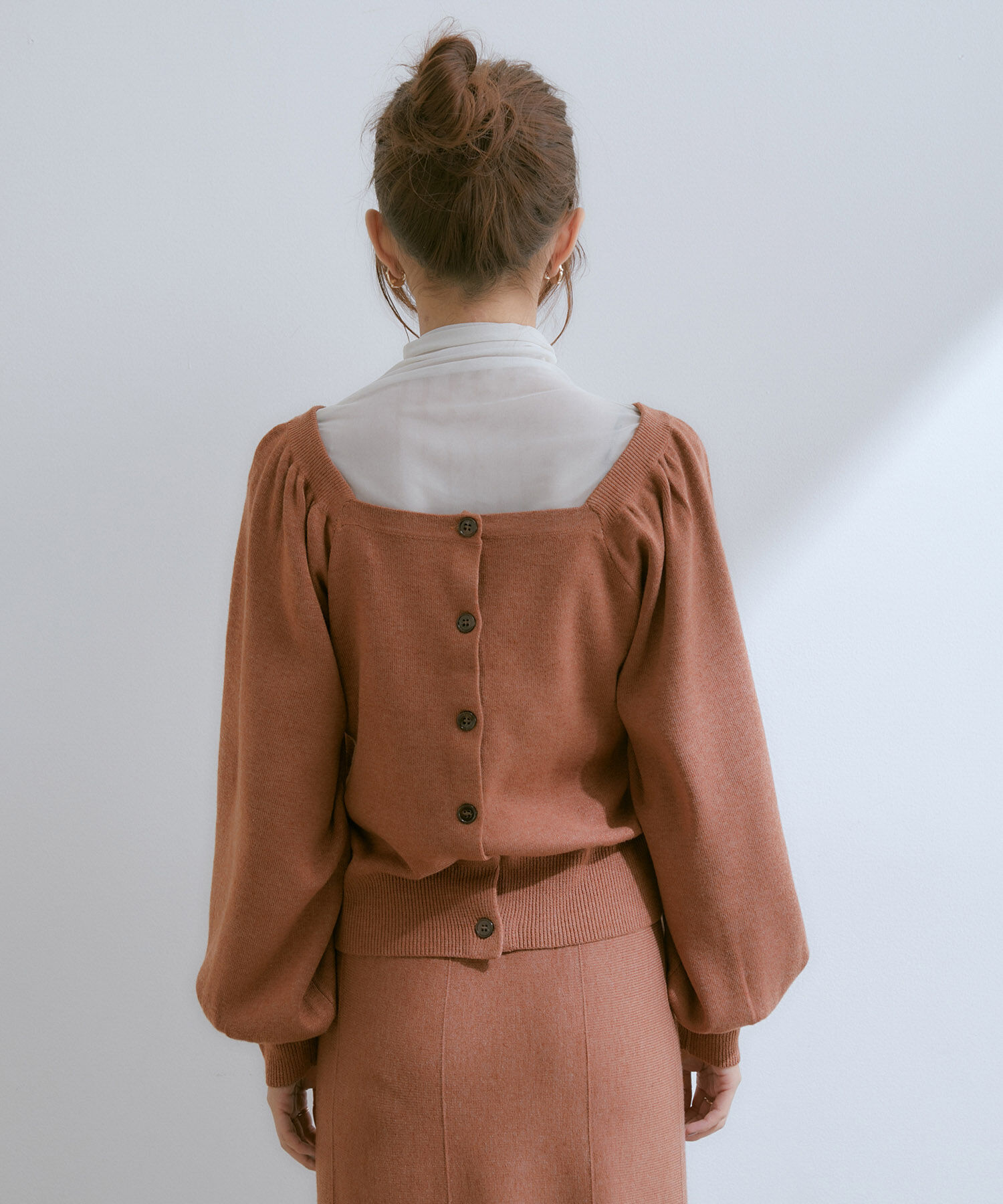 vis-a-vis「【WEB限定】前後2WAYスクエアネックニット【セットアップ対応】」|ニット・セーター|