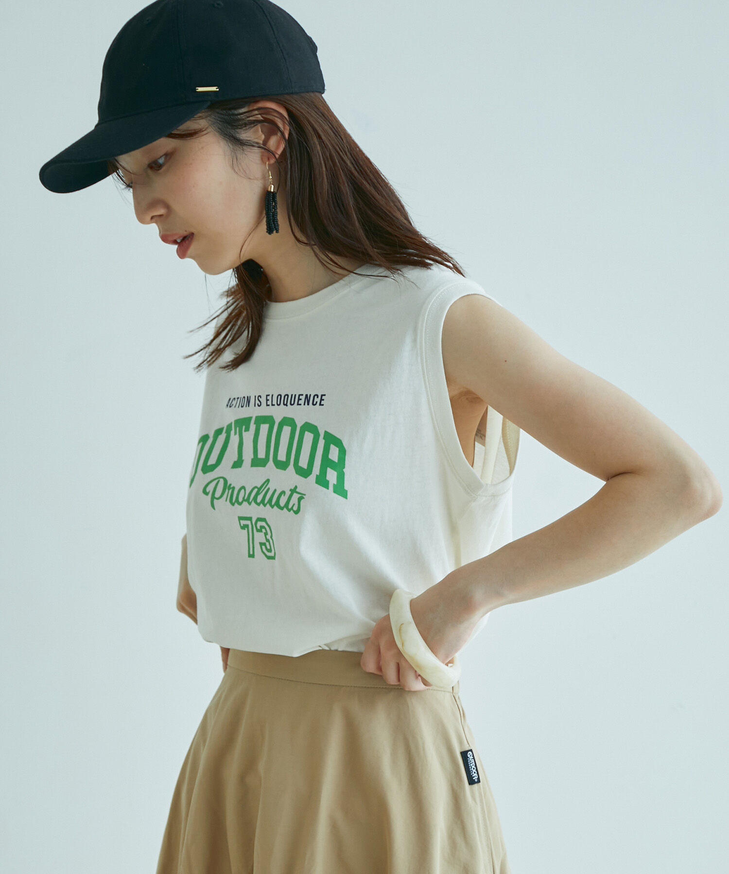 VIS「【OUTDOOR PRODUCTSコラボ】ロゴノースリーブTシャツ」|Tシャツ・カットソー|