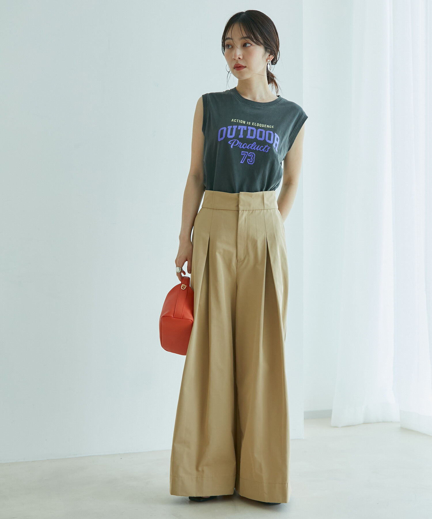 VIS「【OUTDOOR PRODUCTSコラボ】ロゴノースリーブTシャツ」|Tシャツ・カットソー|