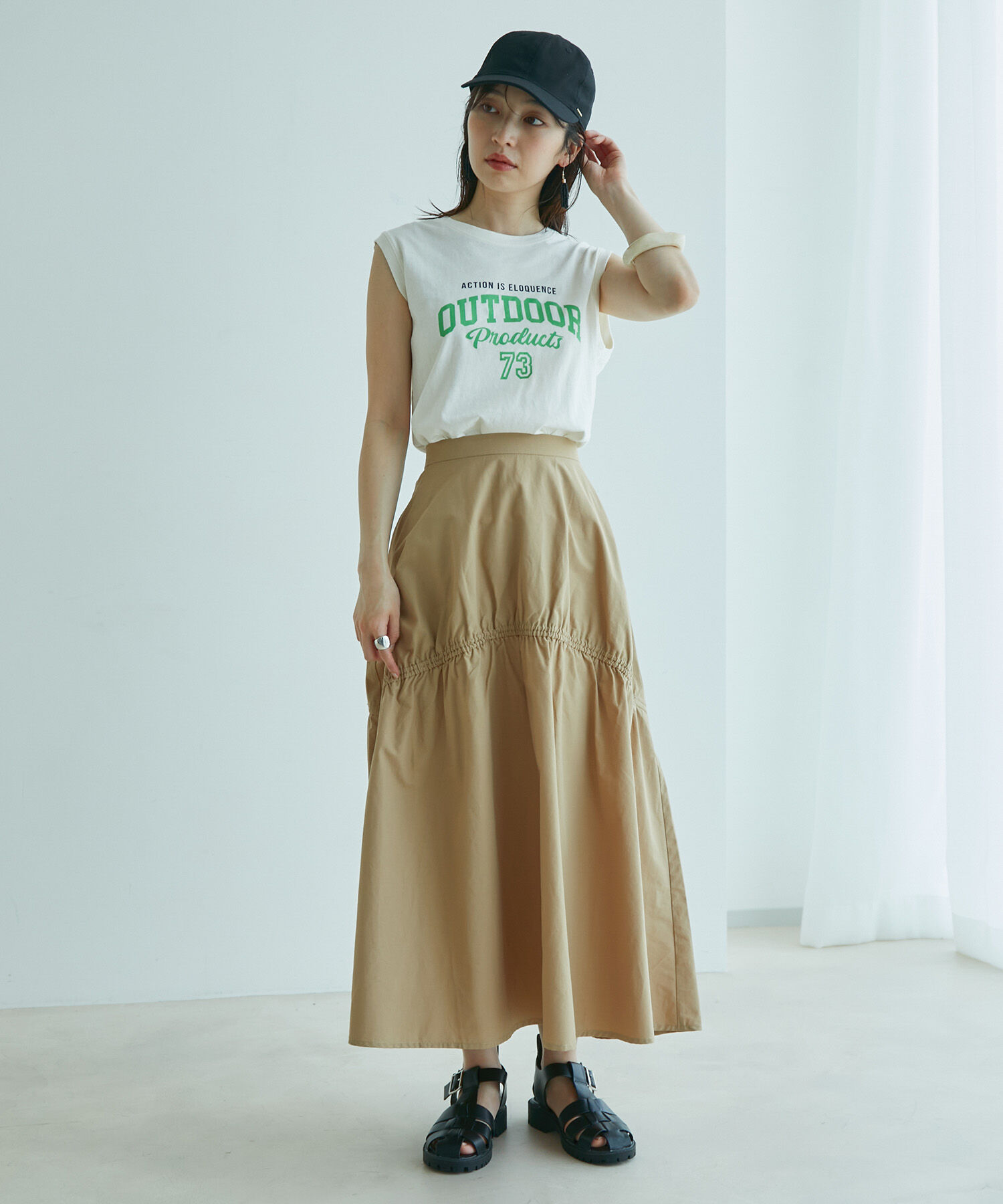 VIS「【OUTDOOR PRODUCTSコラボ】ロゴノースリーブTシャツ」|Tシャツ・カットソー|