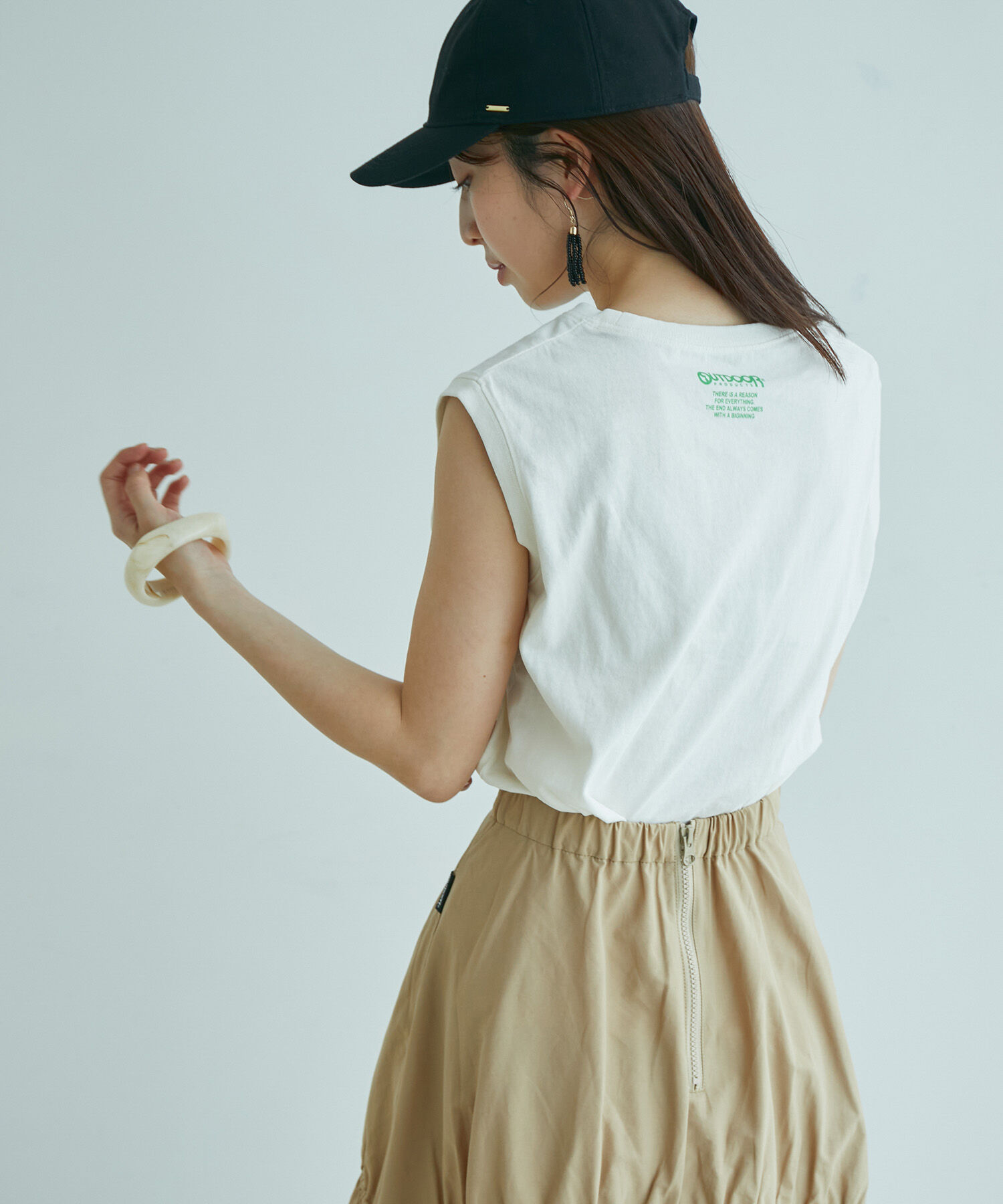 VIS「【OUTDOOR PRODUCTSコラボ】ロゴノースリーブTシャツ」|Tシャツ・カットソー|