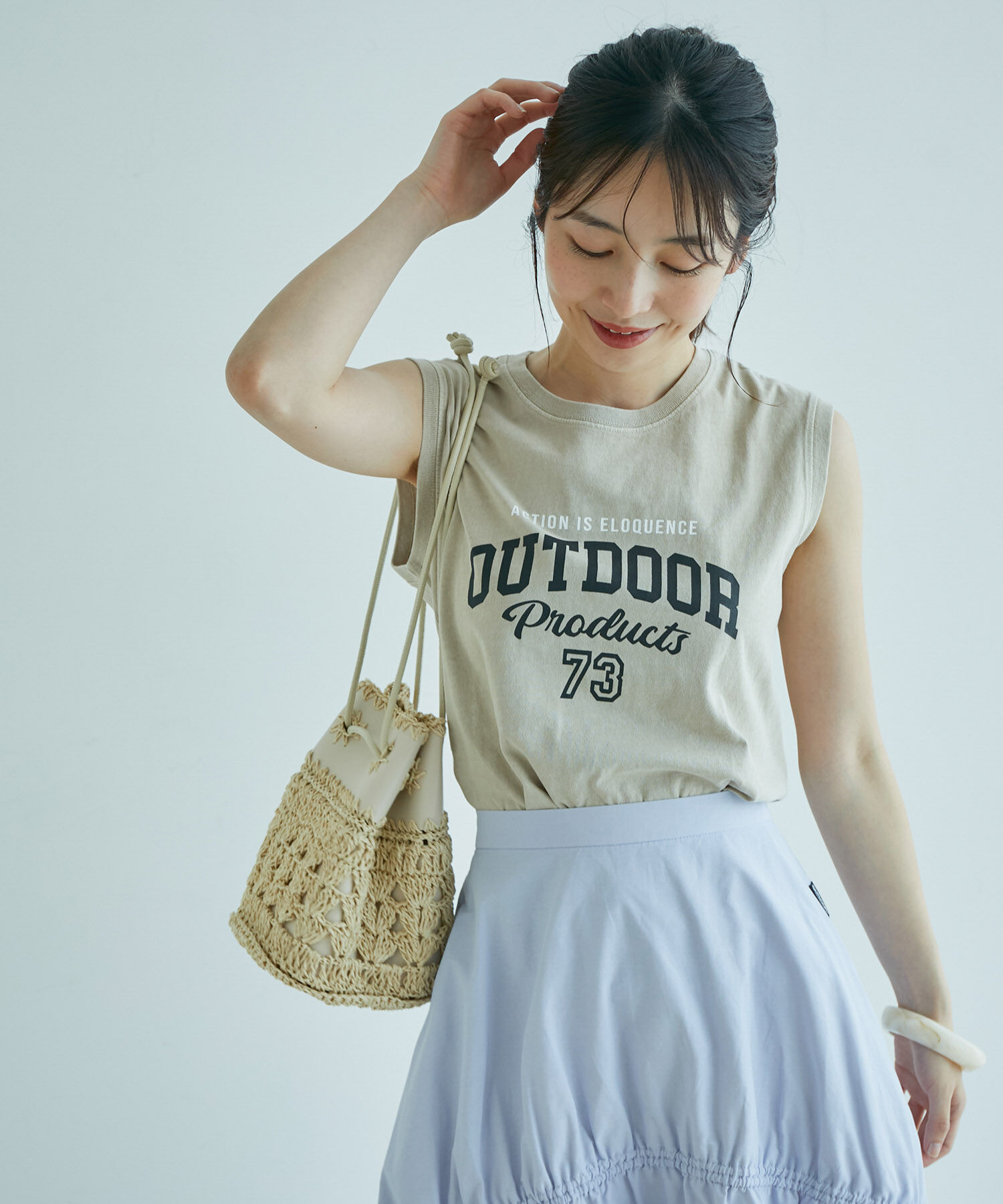 VIS「【OUTDOOR PRODUCTSコラボ】ロゴノースリーブTシャツ」|Tシャツ・カットソー|
