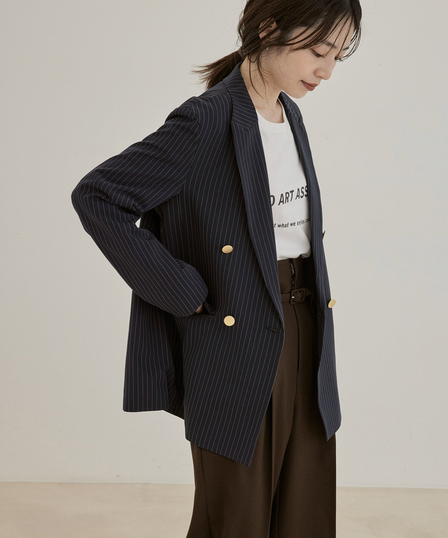 VIS「金ボタンダブルジャケット」|テーラードジャケット|