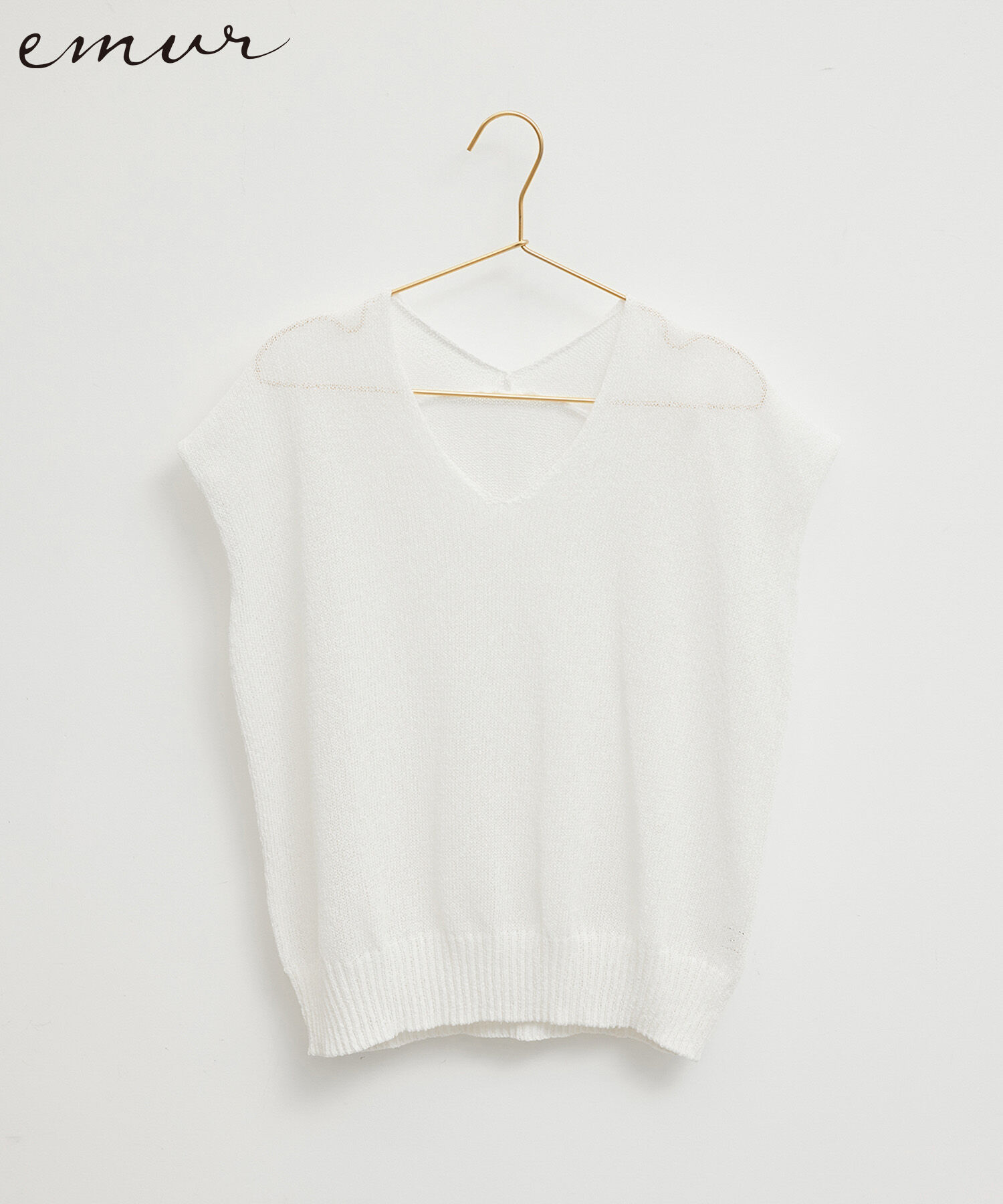 Rope&rsquo;Picnic「【emur】TSUMUGI和紙混Vネックニットプルオーバー」|ニット・セーター|