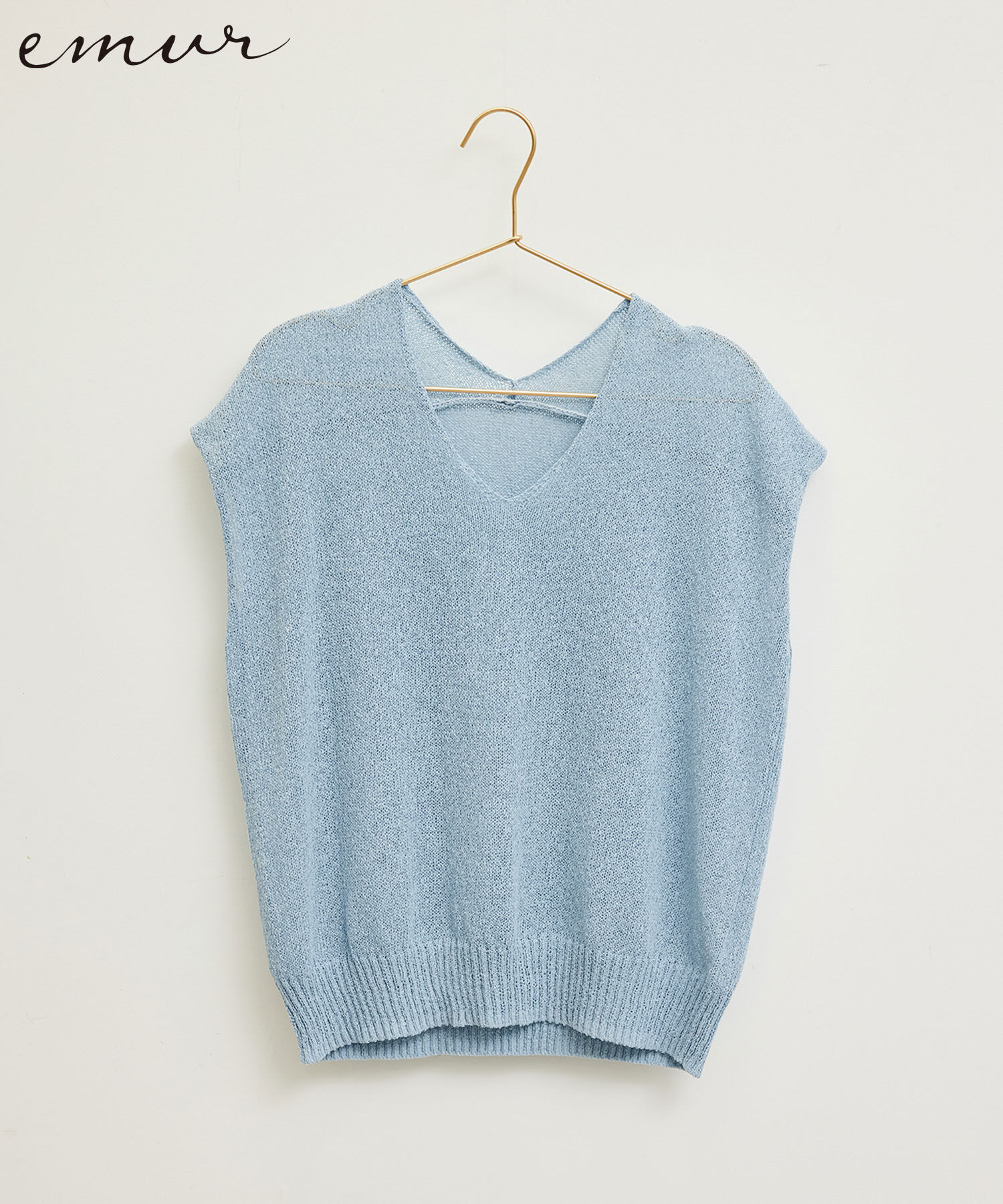 Rope&rsquo;Picnic「【emur】TSUMUGI和紙混Vネックニットプルオーバー」|ニット・セーター|