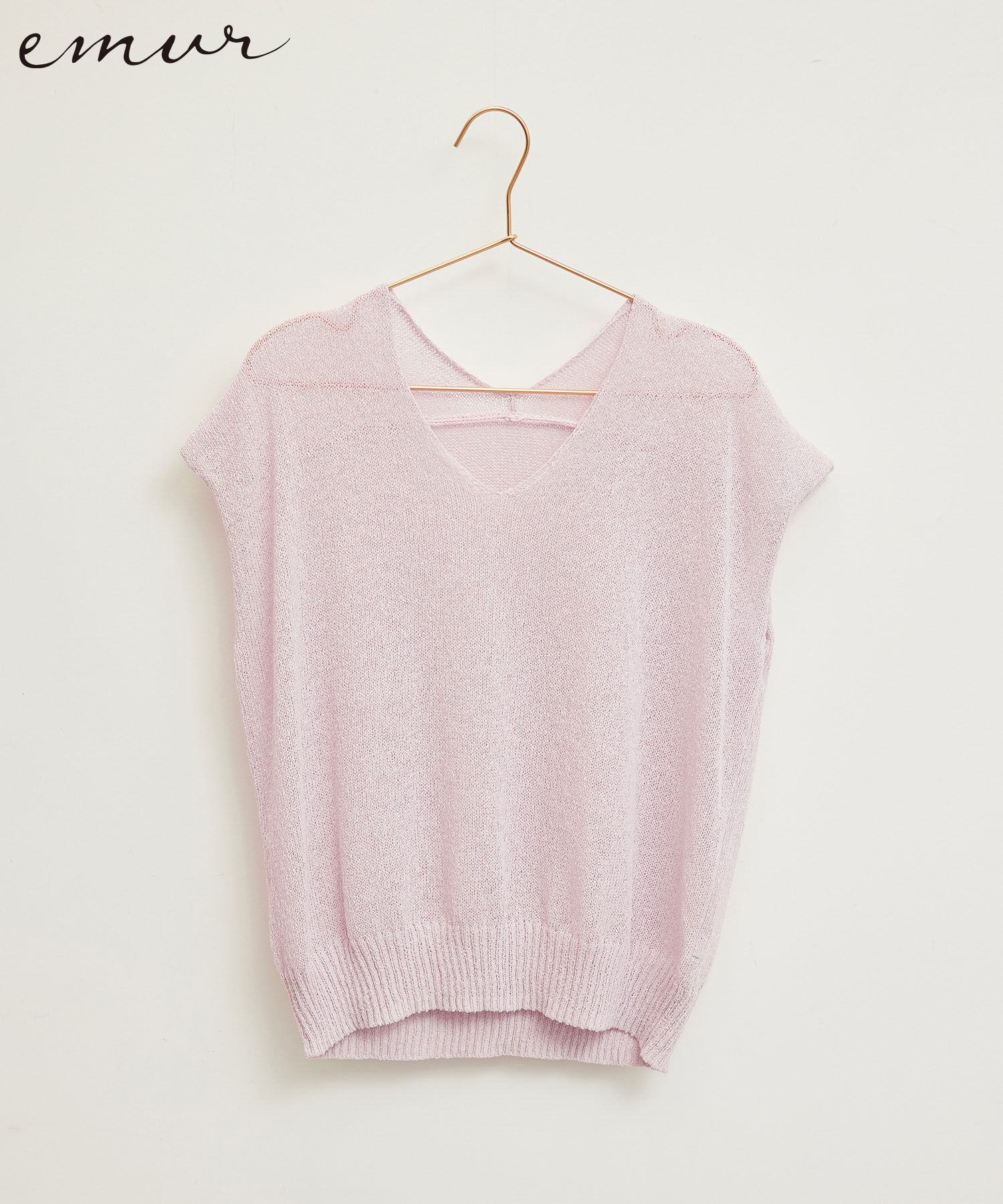 Rope&rsquo;Picnic「【emur】TSUMUGI和紙混Vネックニットプルオーバー」|ニット・セーター|