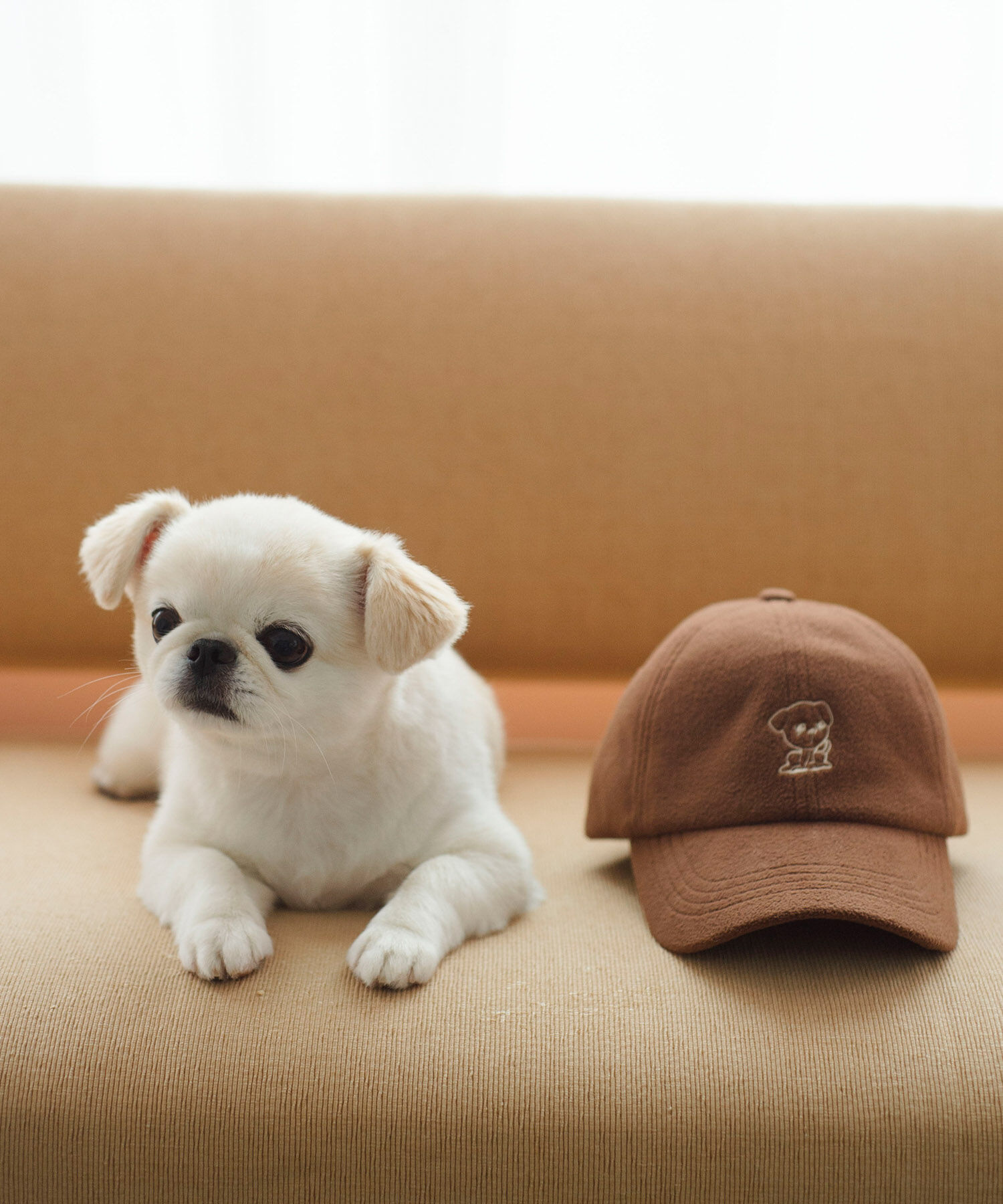 ROPE PICNIC PASSAGE「【一部店舗限定】おもちくん&times;ROPE' PICNIC/刺繍フリースキャップ」|キャップ・キャスケット|ブラウン(22)