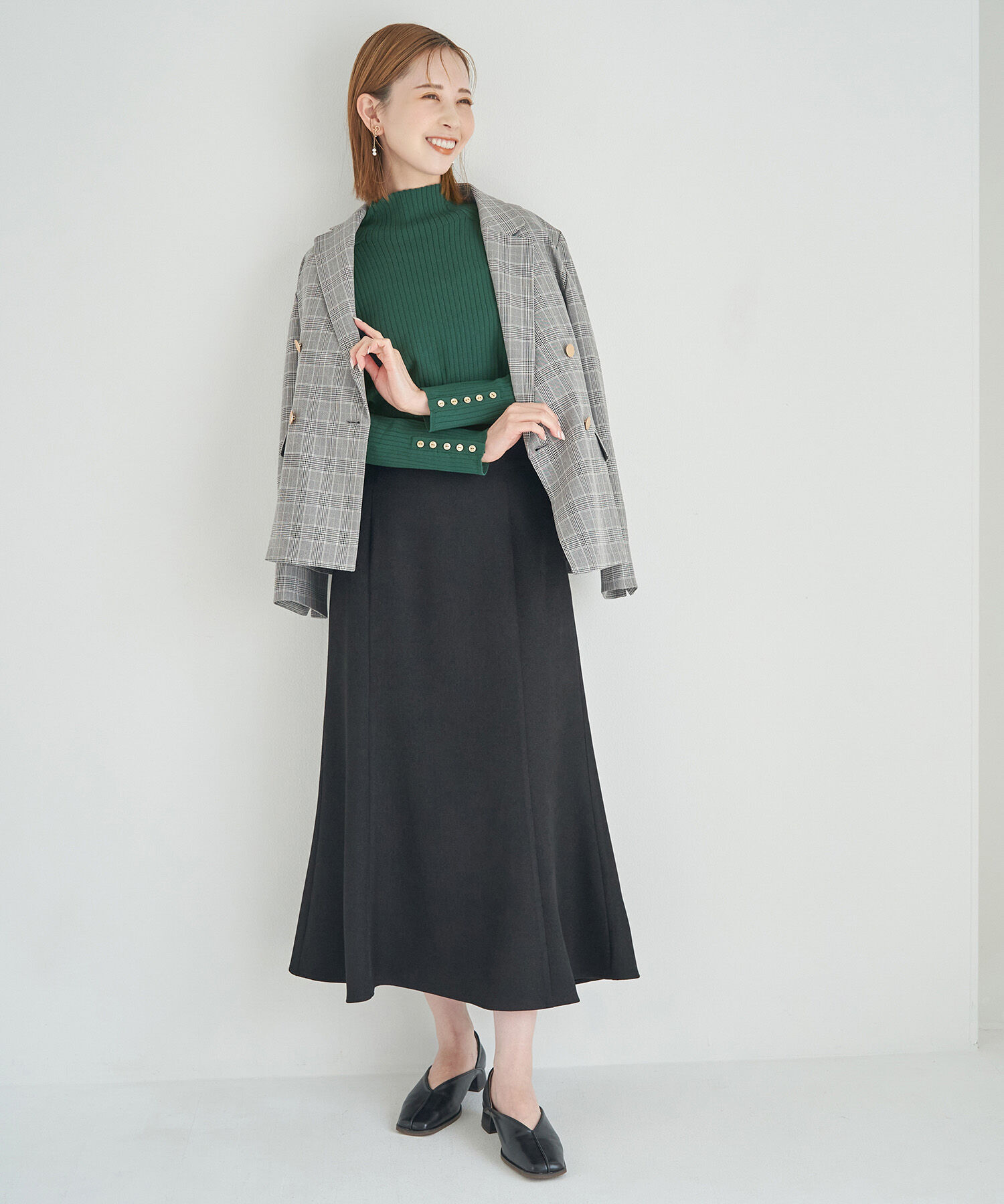 Rope&rsquo;Picnic「【WEB限定】袖アソートボタンハイネックニット」|ニット・セーター|