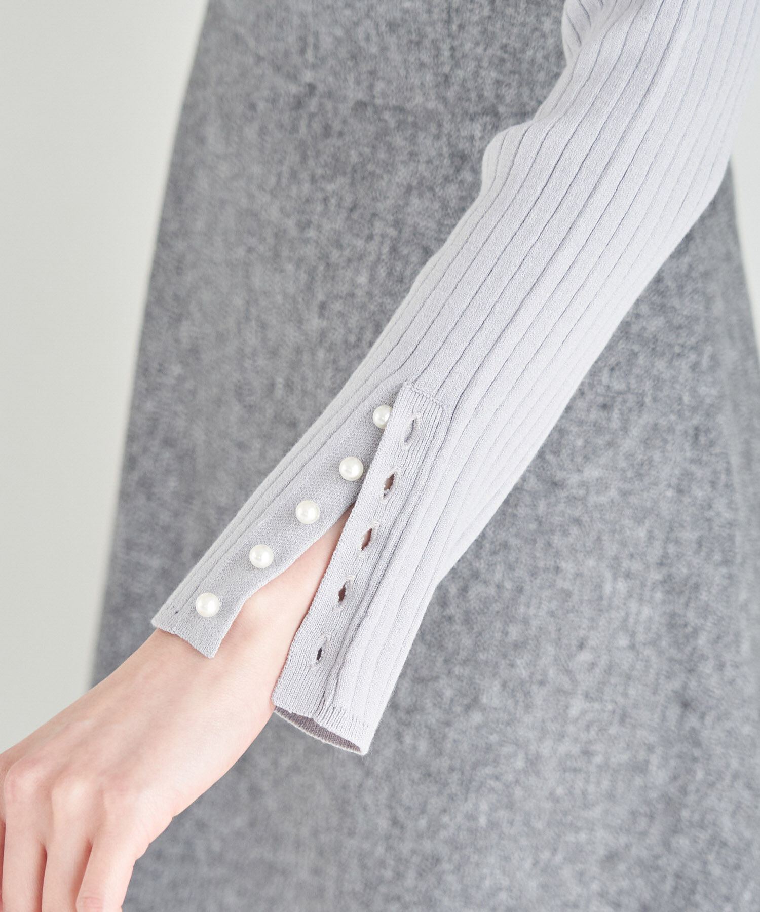 Rope&rsquo;Picnic「【WEB限定】袖アソートボタンハイネックニット」|ニット・セーター|