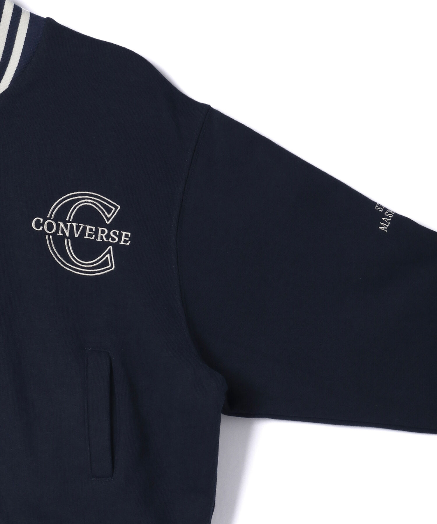 ROPE' PICNIC R「【CONVERSE/コンバース】裏毛リブラインスタジャン」|ブルゾン・スタジャン|