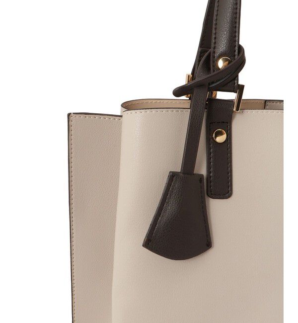 ROPE PICNIC PASSAGE「【WEB限定】【A4対応】チャーム付きバイカラートートバッグ/.通勤対応」|トートバッグ|