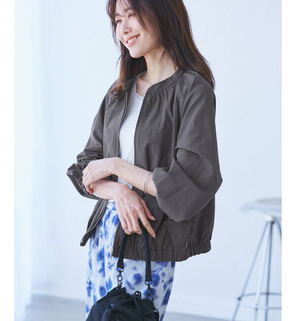 Rope&rsquo;Picnic「【撥水加工・花粉ガード】リサイクルナイロンブルゾン」|ブルゾン・スタジャン|