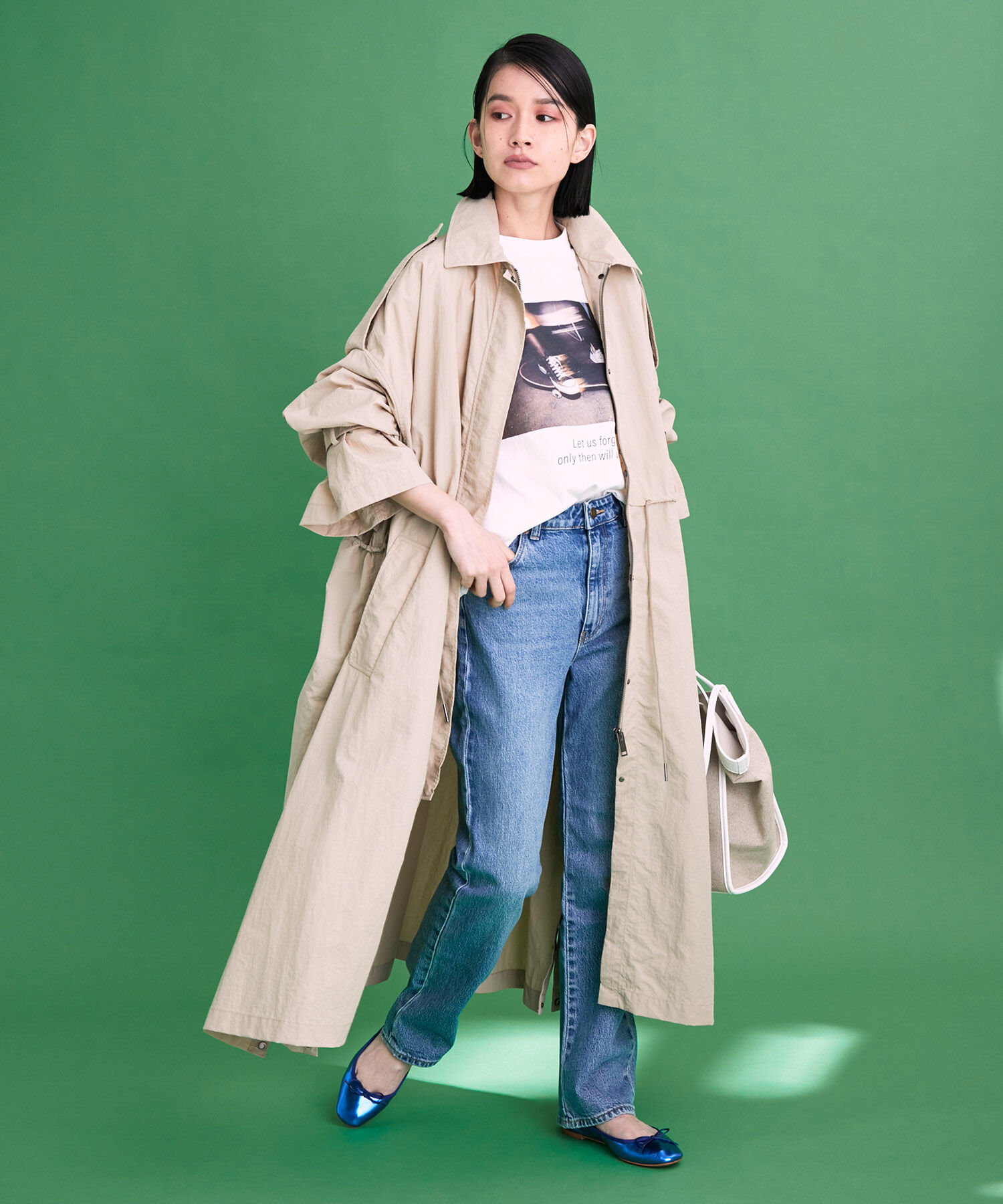 ADAM ET ROPE'「【サステナブル】メタリックバレエ」|バレエシューズ|