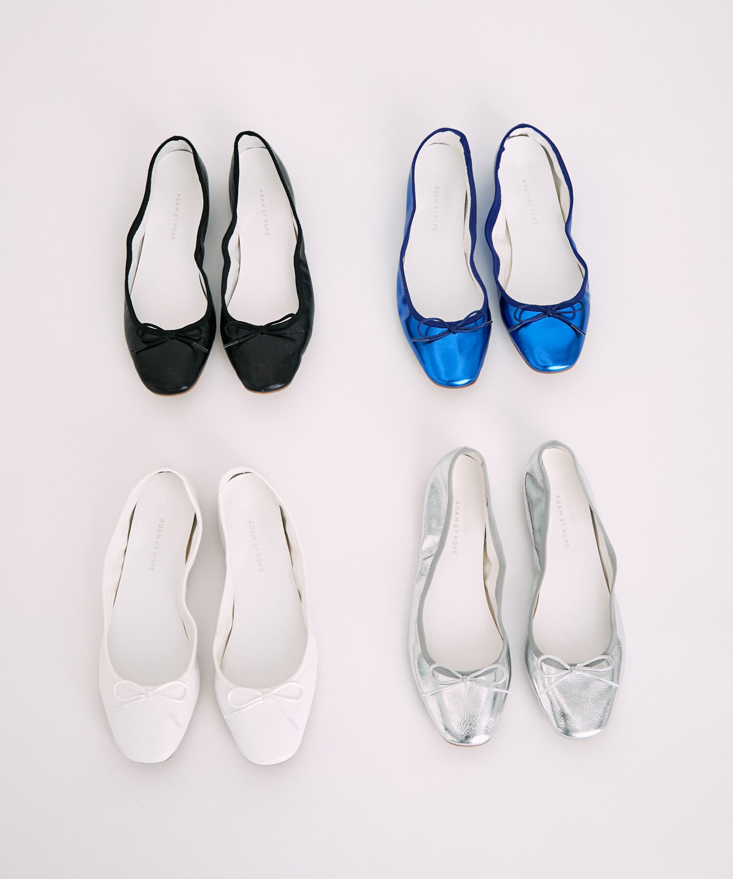 ADAM ET ROPE'「【サステナブル】メタリックバレエ」|バレエシューズ|