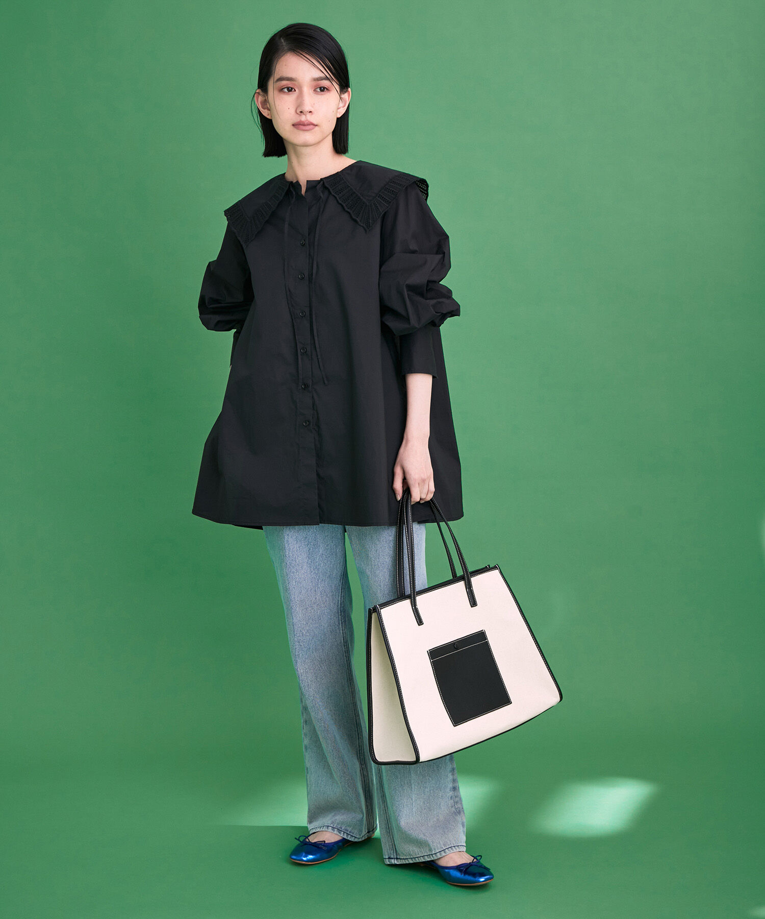 ADAM ET ROPE'「【サステナブル】メタリックバレエ」|バレエシューズ|