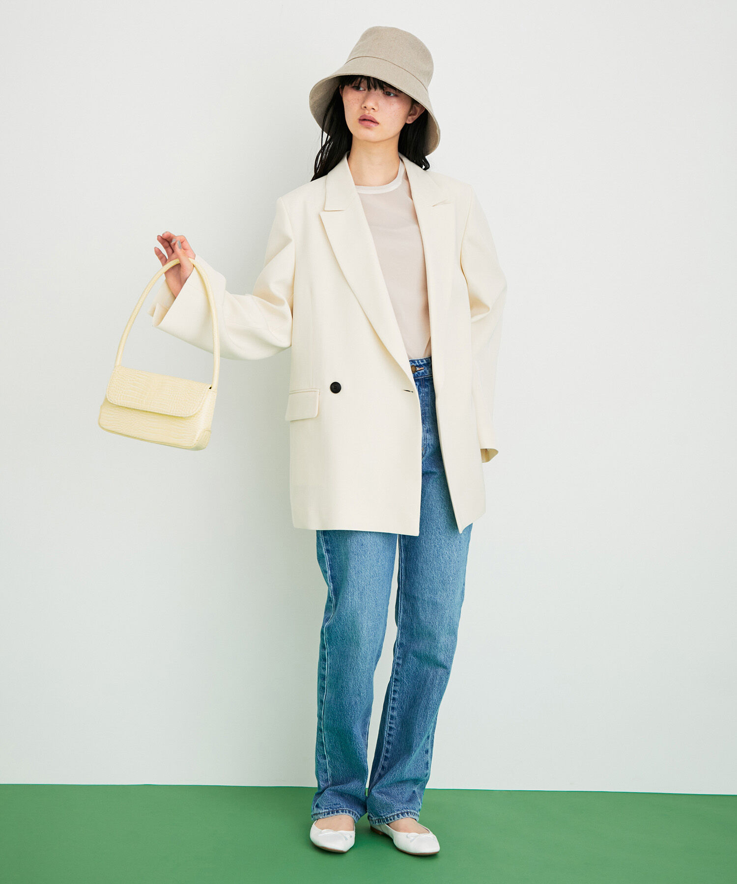 ADAM ET ROPE'「【サステナブル】メタリックバレエ」|バレエシューズ|