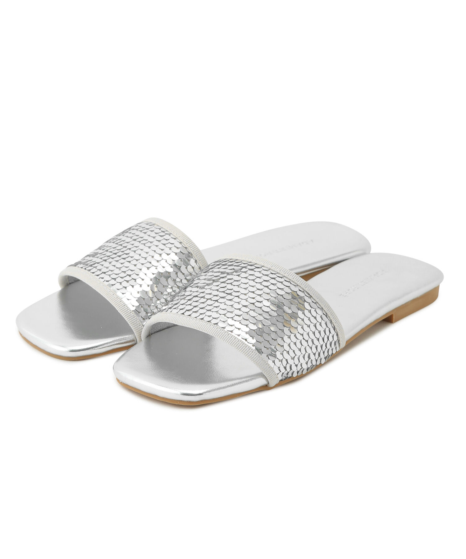 ADAM ET ROPE'「スパンコールフラット」|サンダル|