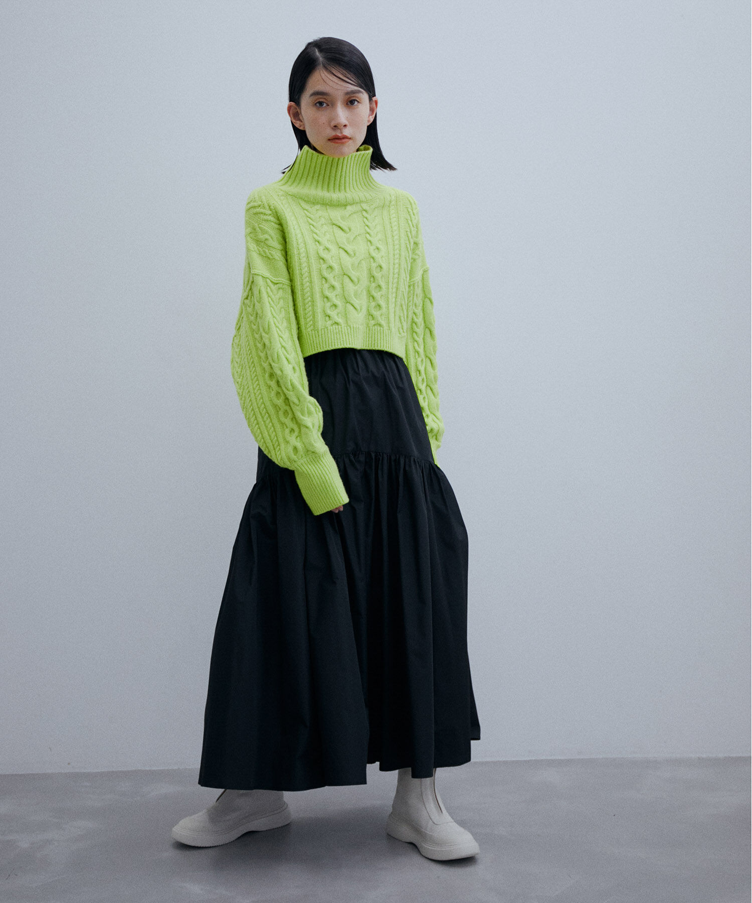 ADAM ET ROPE'「〈追加〉タフタティアードスカート」|スカート|