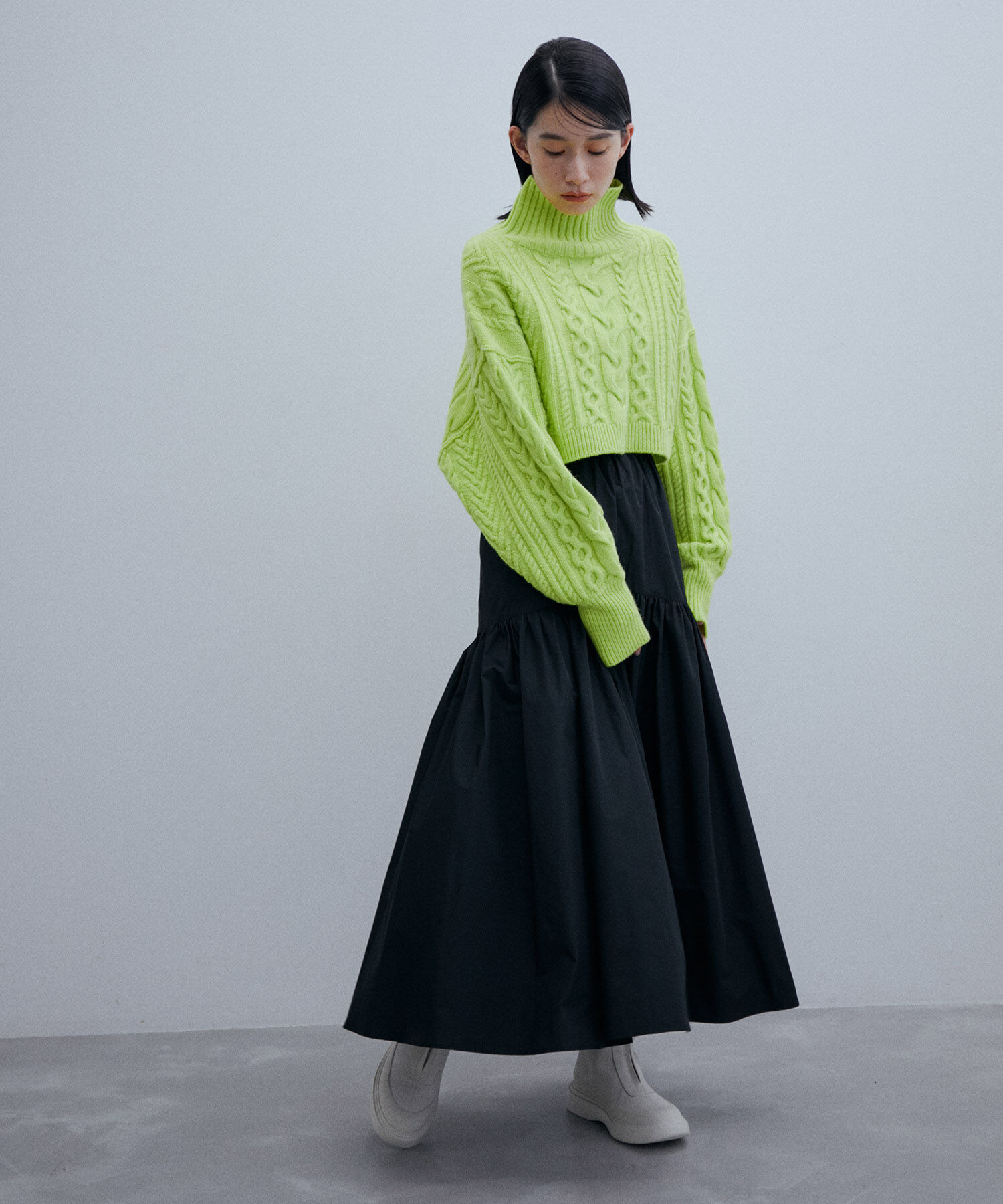 ADAM ET ROPE'「〈追加〉タフタティアードスカート」|スカート|