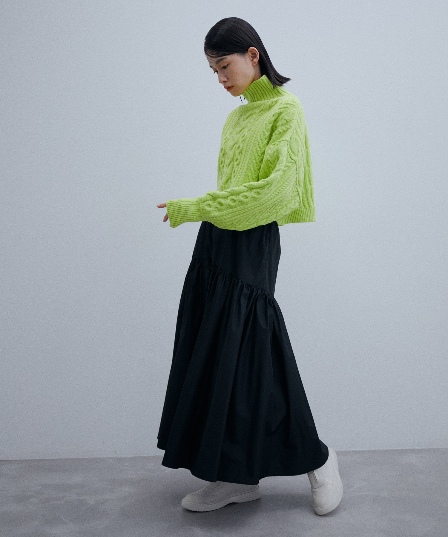 ADAM ET ROPE'「〈追加〉タフタティアードスカート」|スカート|