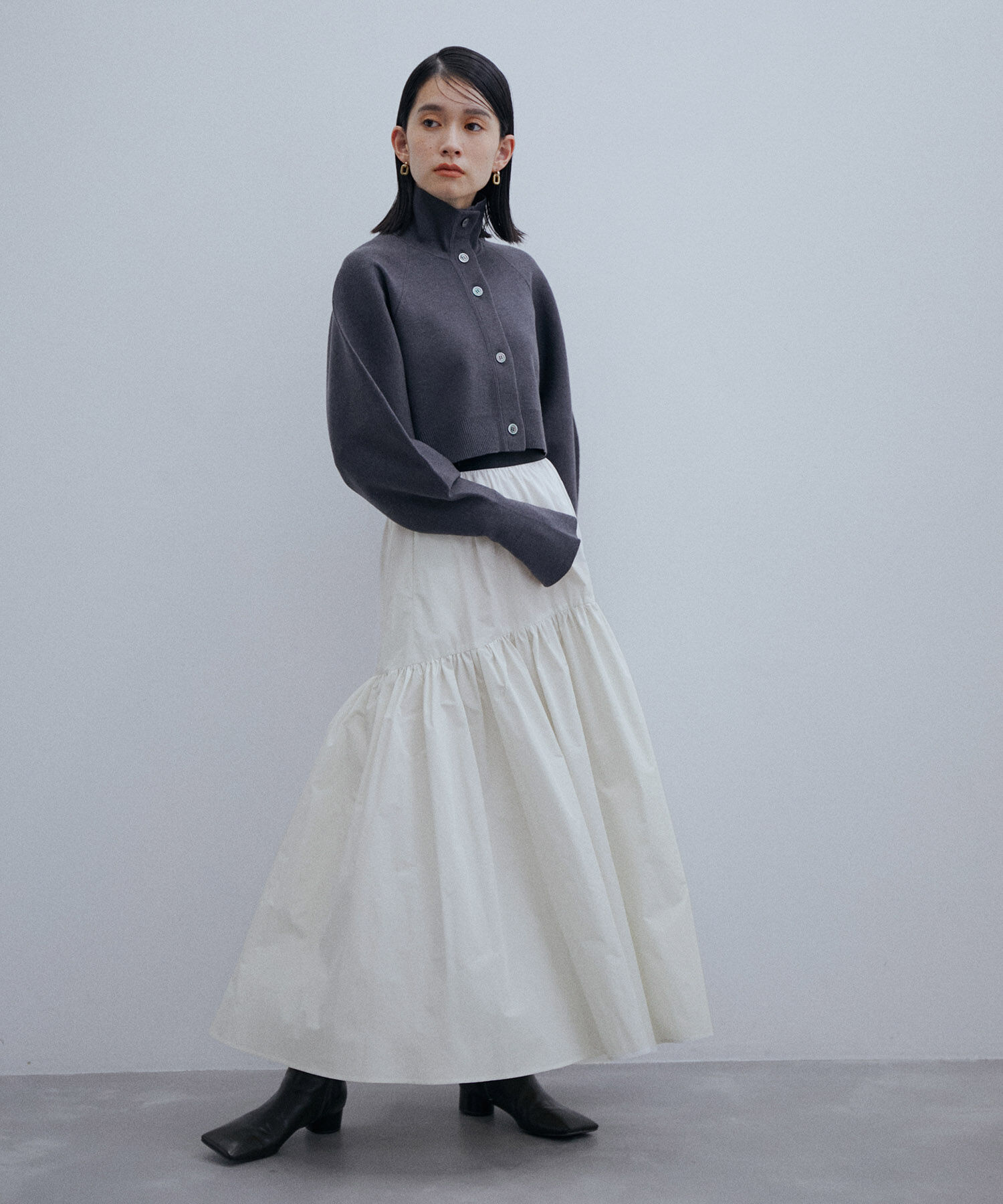 ADAM ET ROPE'「〈追加〉タフタティアードスカート」|スカート|