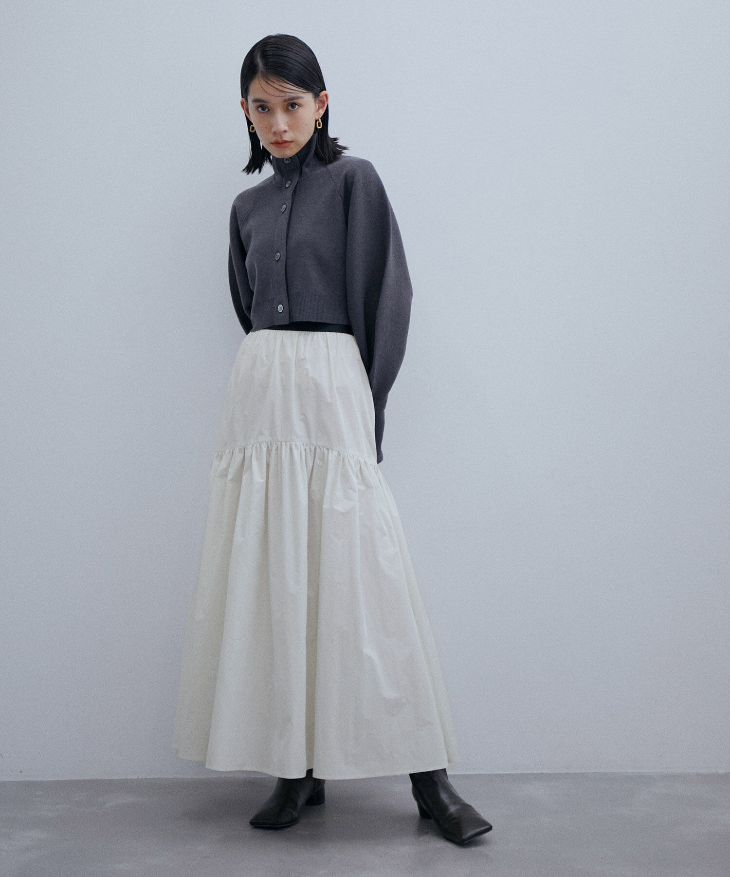 ADAM ET ROPE'「〈追加〉タフタティアードスカート」|スカート|