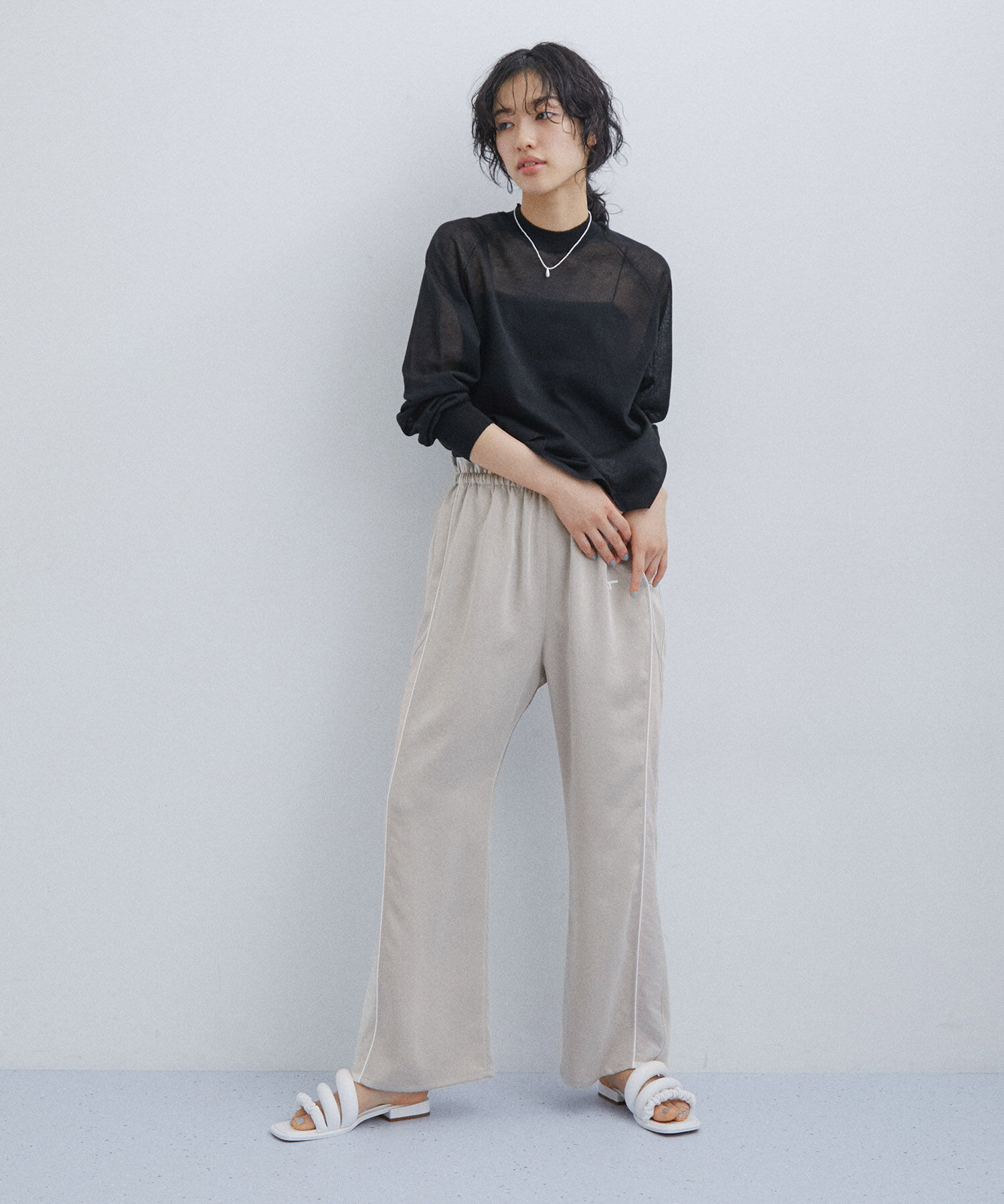 ADAM ET ROPE'「【サステナブル】サイドラインイージーパンツ」|その他|