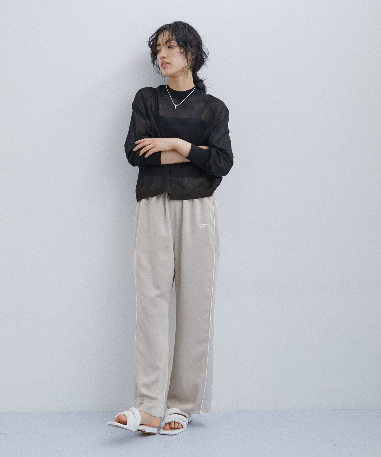 ADAM ET ROPE'「【サステナブル】サイドラインイージーパンツ」|その他|