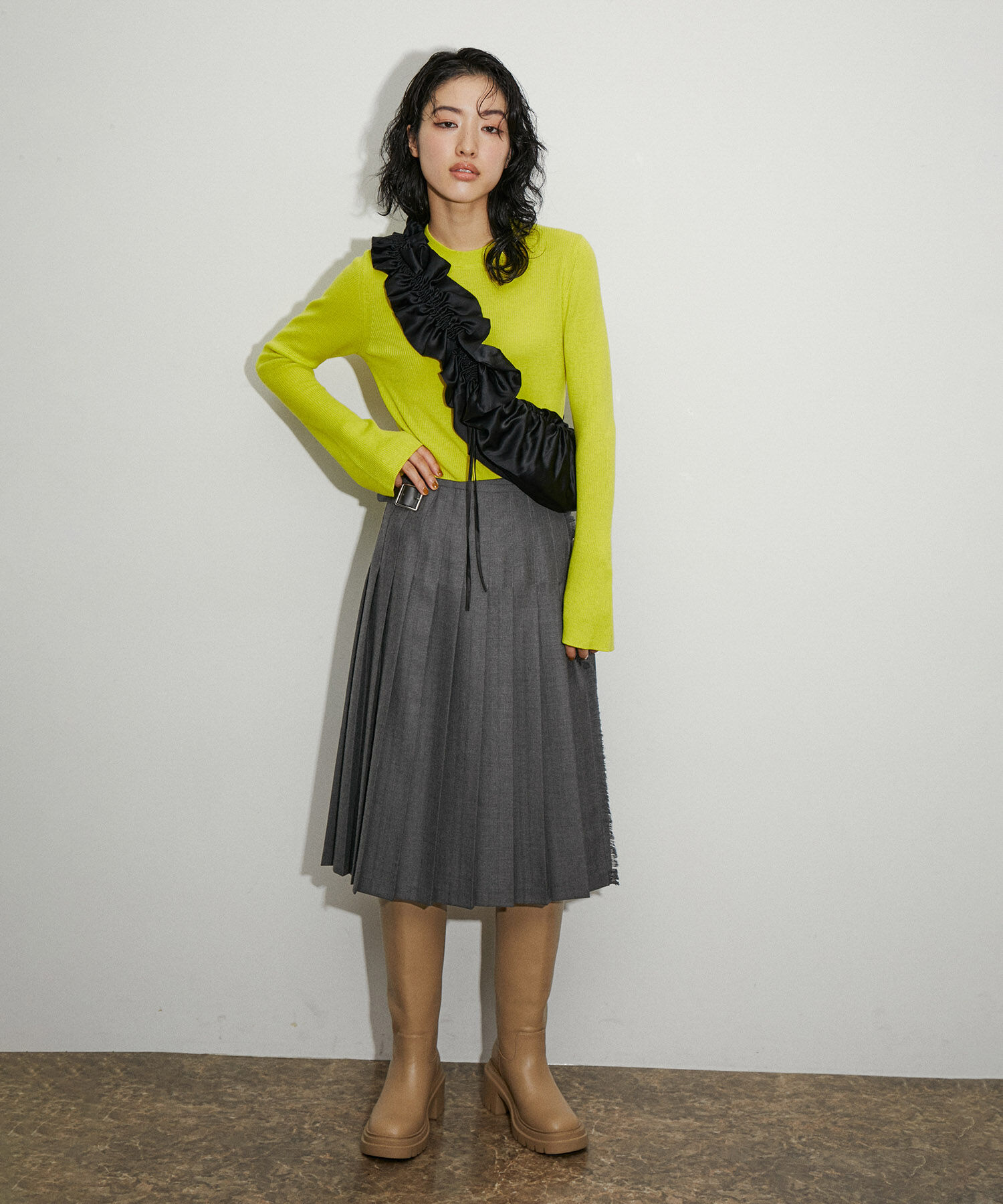 ADAM ET ROPE'「【晴雨兼用】ウォータープルーフトラックソールロングブーツ」|その他|