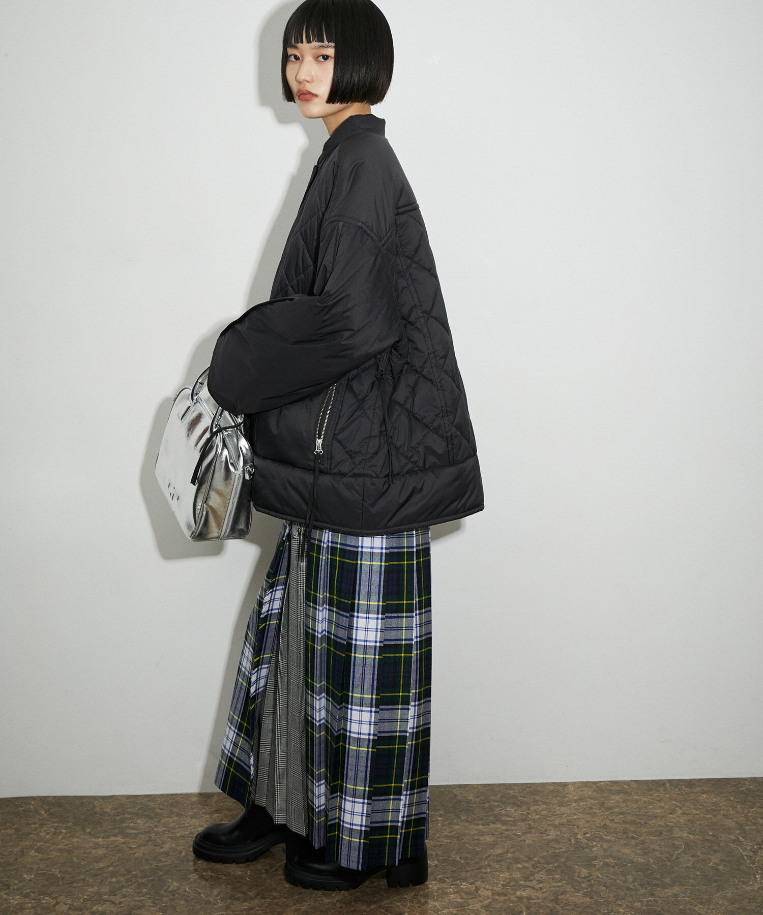 ADAM ET ROPE'「【晴雨兼用】ウォータープルーフトラックソールロングブーツ」|その他|