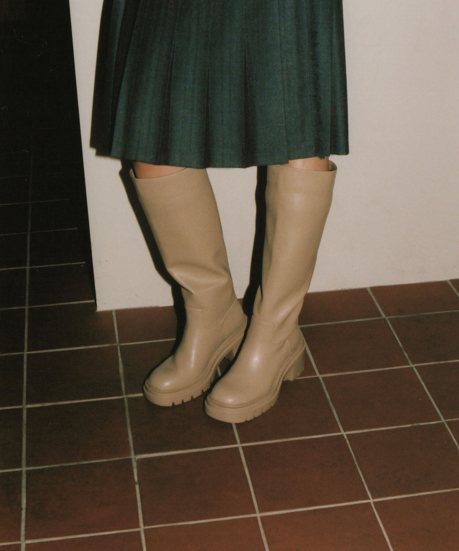 ADAM ET ROPE'「【晴雨兼用】ウォータープルーフトラックソールロングブーツ」|その他|