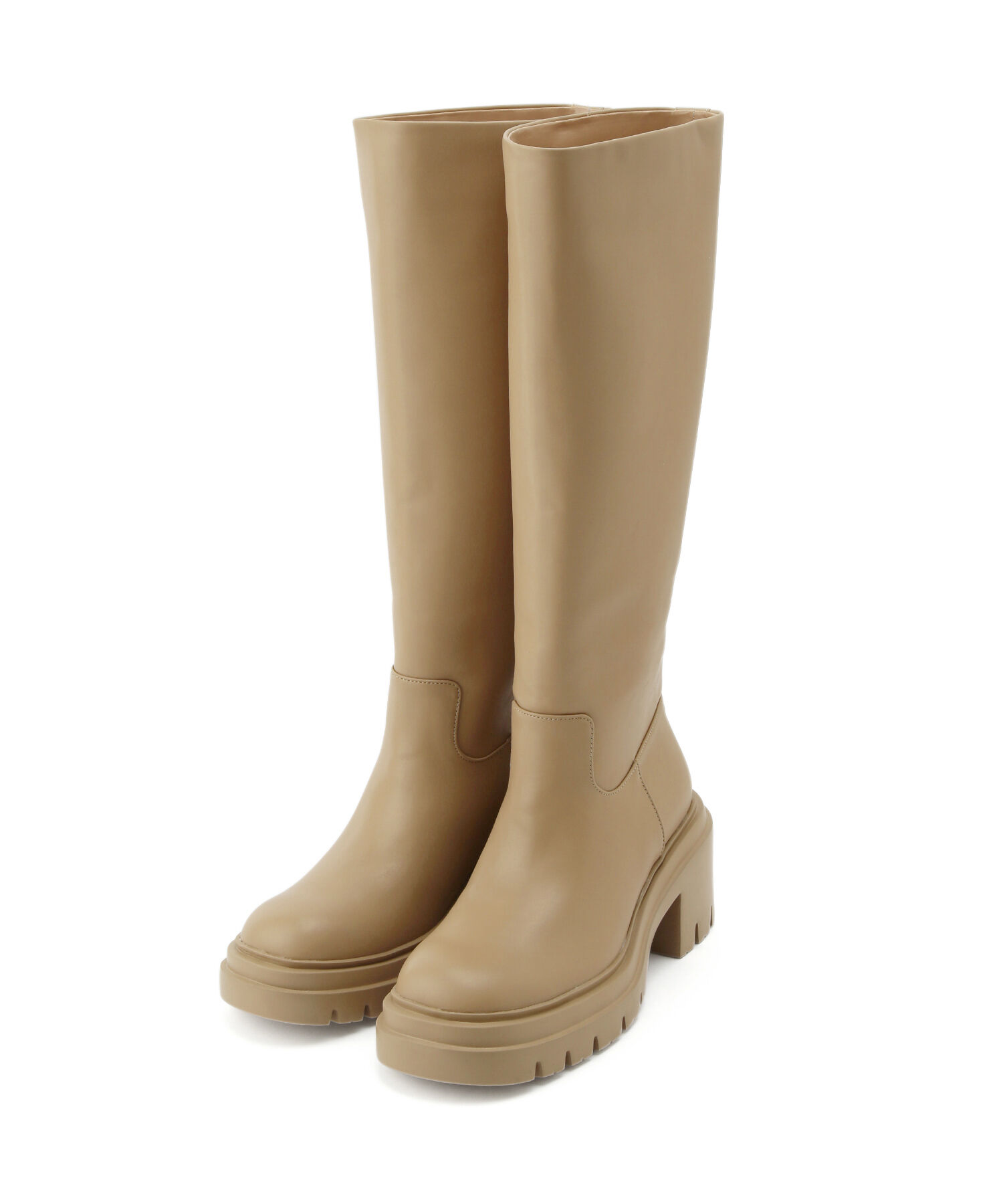 ADAM ET ROPE'「【晴雨兼用】ウォータープルーフトラックソールロングブーツ」|その他|