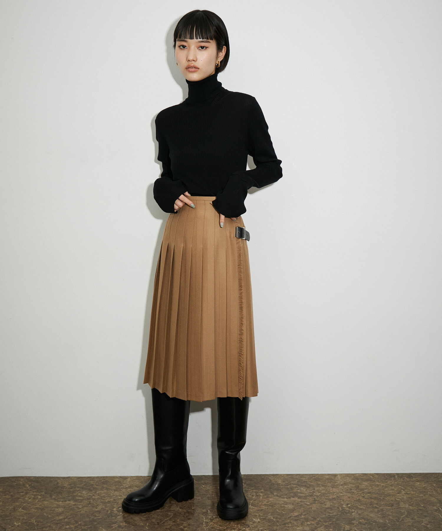 ADAM ET ROPE'「【晴雨兼用】ウォータープルーフトラックソールロングブーツ」|その他|