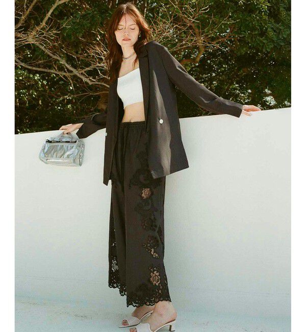 ADAM ET ROPE'「【サステナブル】ガウンジャケット」|テーラードジャケット|