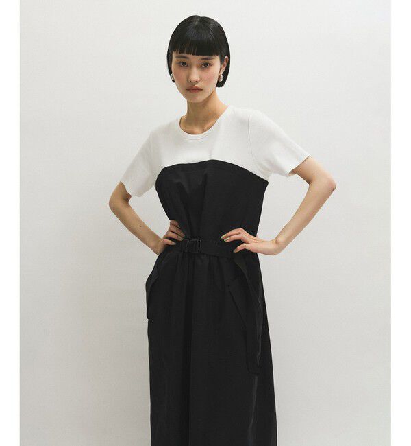 ADAM ET ROPE'「【サステナブル】撥水コンビワンピース」|ワンピース|