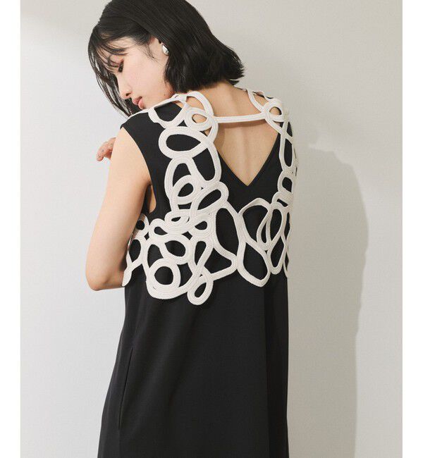 ADAM ET ROPE'「【WEB限定】・【オケージョン】アートベストマルチWAYワンピース」|ワンピース|