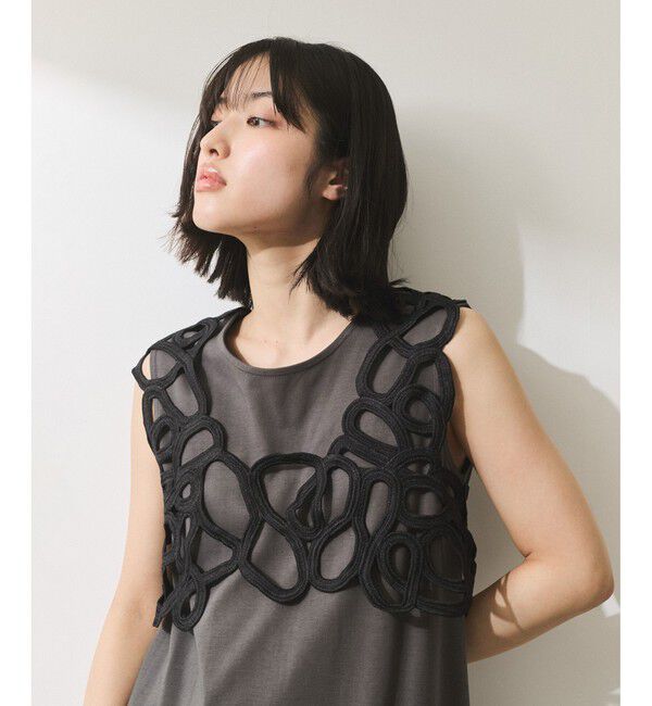 ADAM ET ROPE'「【WEB限定】・【オケージョン】アートベストマルチWAYワンピース」|ワンピース|