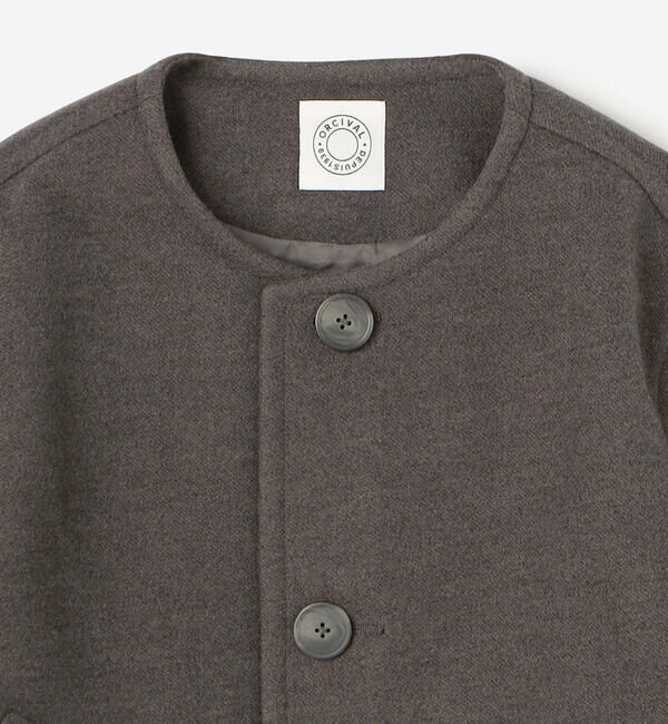 ORCIVAL「ORCIVAL | ブリティッシュツイード ノーカラーブルゾン WOMEN」|ノーカラージャケット|