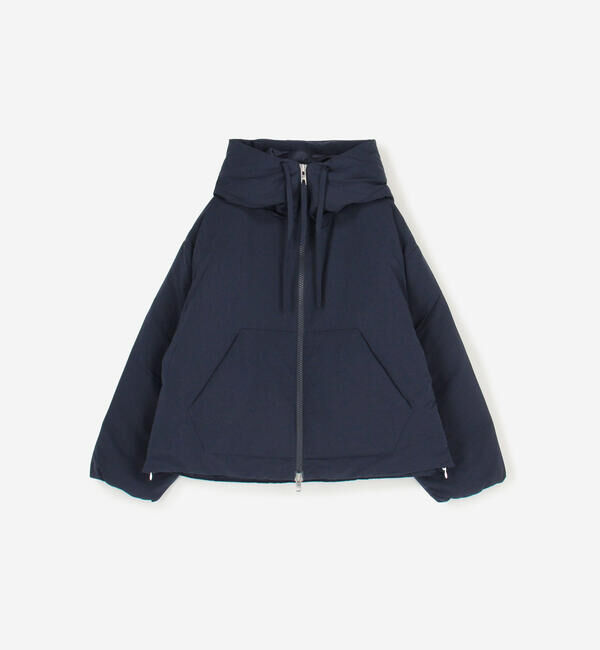 ORCIVAL「ORCIVAL | ポリエステルタフタ フードダウンジャケット WOMEN」|ダウン|NAVY