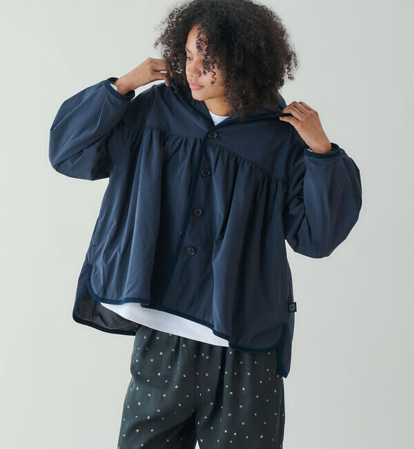 ORCIVAL「ORCIVAL | ツイル ギャザーフードコート WOMEN」|その他|DKNAVY