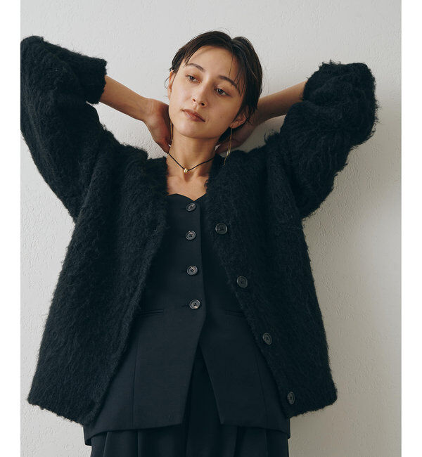  「ミックスヤーンニットカーディガン」|ニット・セーター|