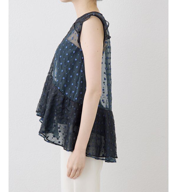  「ドットシアーブラウス」|シャツ・ブラウス|