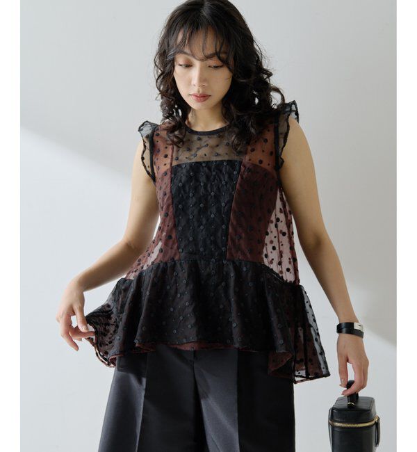  「ドットシアーブラウス」|シャツ・ブラウス|