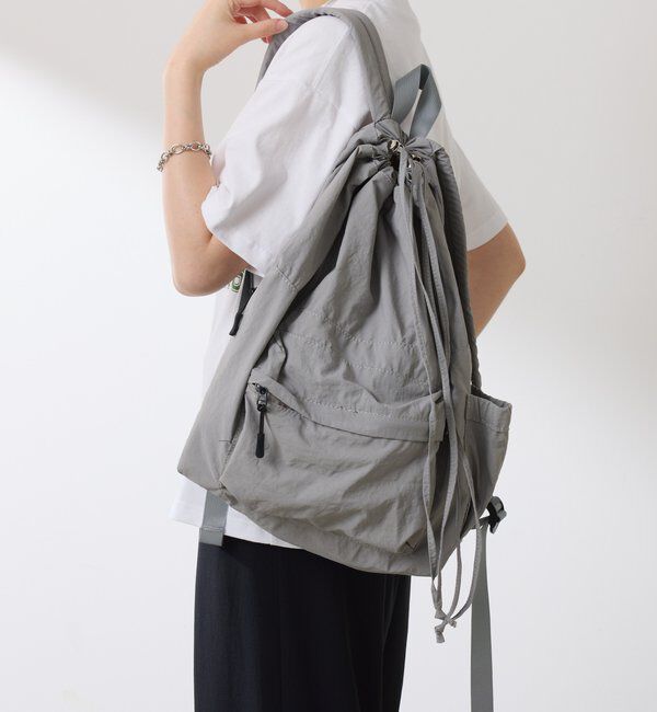  「【巾着型リュック/軽量】ドロストナイロンリュック」|トートバッグ|