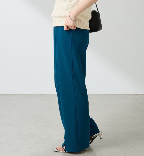  「フロントジップカットジョーゼットパンツ」|チノ|