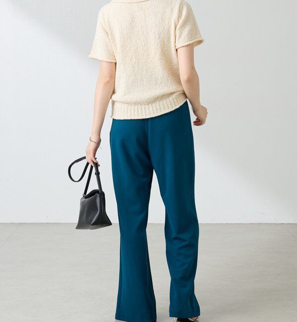  「フロントジップカットジョーゼットパンツ」|チノ|